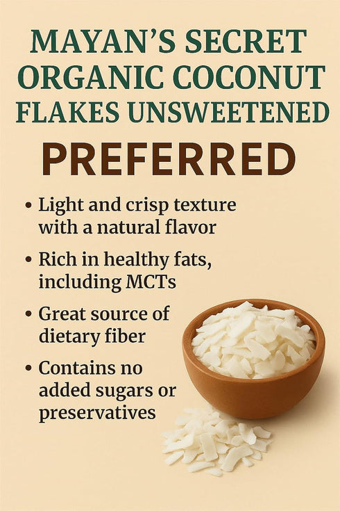 1 Lb 1 LB) USDA Certified Organic Coconut Flakes Unsweetened -Perfect for Baking | Making Coconut Milk (Coconut Flakes