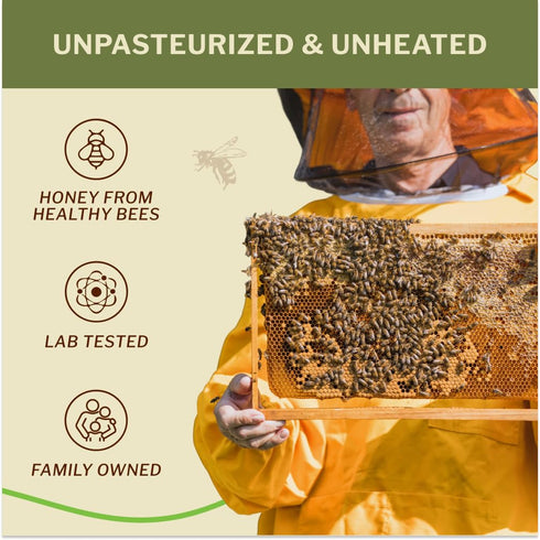 100% 17.6 Oz/1.1 Lbs, Oneroot Organic Canadian Wildflower Honey - Unheated & Creamed - Nutrient-Rich, Natural Sweetener