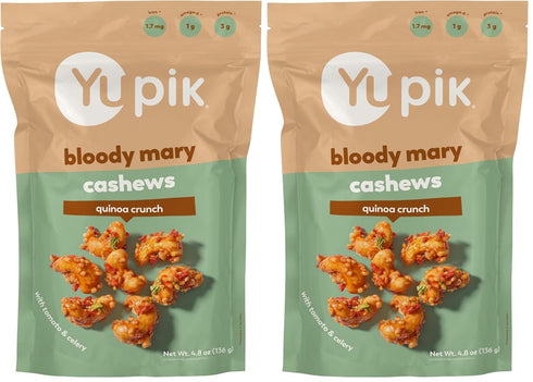 Yupik Bloody Mary Cashews, 4.8 Oz, Kosher, Crunchy Snack, Made with Natural
