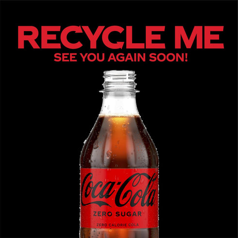 16.9 oz, 6 Pack Coke Zero Sugar Diet Soda Soft Drink, fl