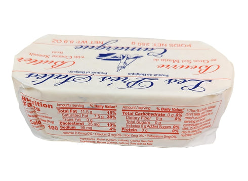 Generic 8 oz Butter with Coarse Sea Salt from Camargue