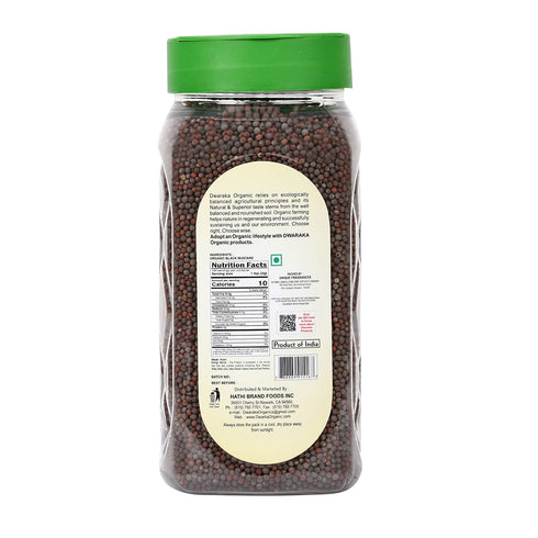 10.5oz, Dwaraka Organic - Black Mustard Seeds, Healthy, Organic, Non GMO, All Natural