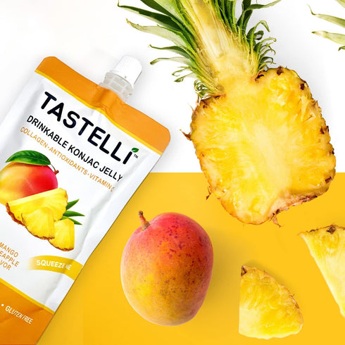 150mL 10 Tastelli Konjac Jelly Infused with Collagen & Vitamin C | Gluten Free, Sugar Free, Low Calorie | Vegan