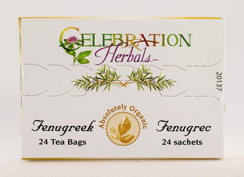 CELEBRATION HERBALS Fenugreek Seed Organic, 24 Bag, 0.02 Pound