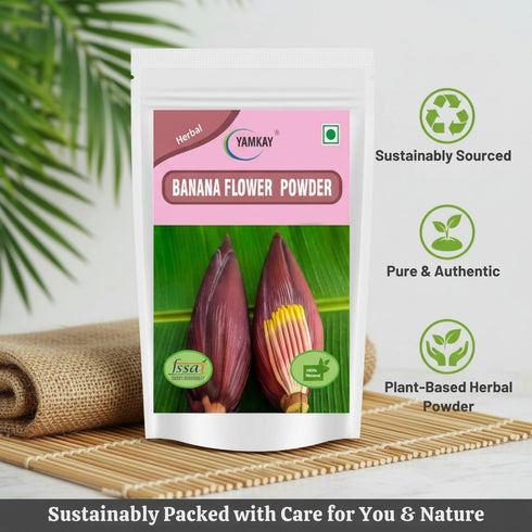 100% (300 Yamkay Musa | Organic Banana Flower Powder | Vazhaipoo Powder | Rich in Fiber | Gluten-Free, Vegan Superfood