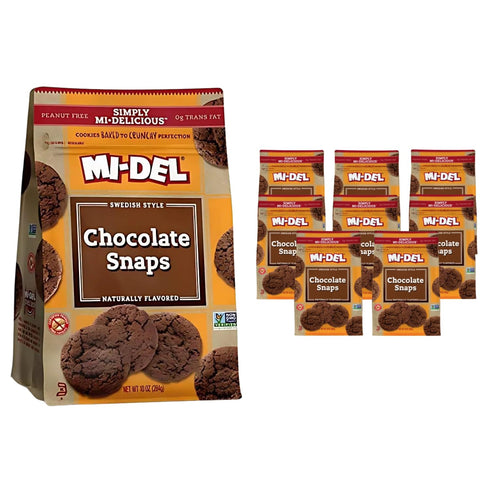 Mi-Del Chocolate Snaps Cookies - Crunchy Chocolate Cookies - Non-GMO Certified, 0g