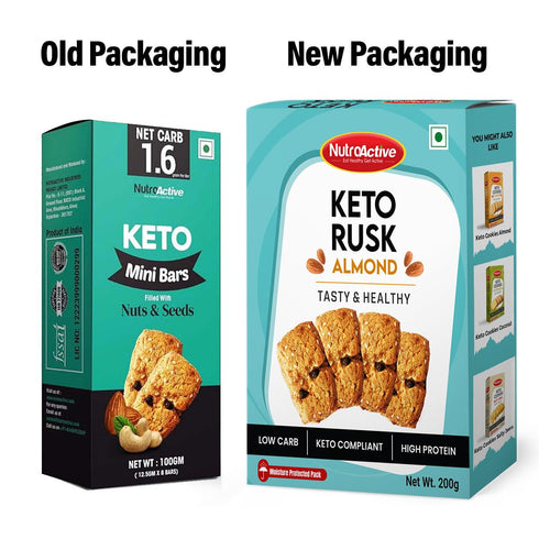 NutroActive 160 Keto Breakfast Bar Zero Sugar Gluten Free g