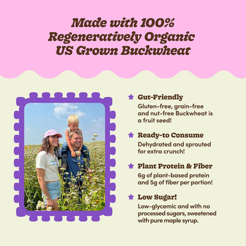 (3-Pack, Clusterbucks Superfood Clusters Grain-Free, Keto-Friendly Granola with Regeneratively Grown Sprouted Buckwheat