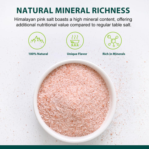 2 Lbs (32 oz), Soeos Himalayan Pink Salt, Fine Grain, Pink Himalayan Sea Salt, Rock Salt for Grinder Refill