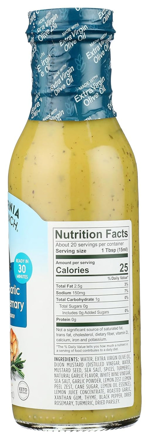 8 California Olive Ranch Roasted Garlic Dijon & Rosemary Marinade & Sauce, FZ