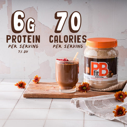 30 6g 7% 70 88% (Pack 1) PBfit Ounce Peanut Butter Powder Chocolate Flavor, Cocoa Powdered Peanut Butter Spread From
