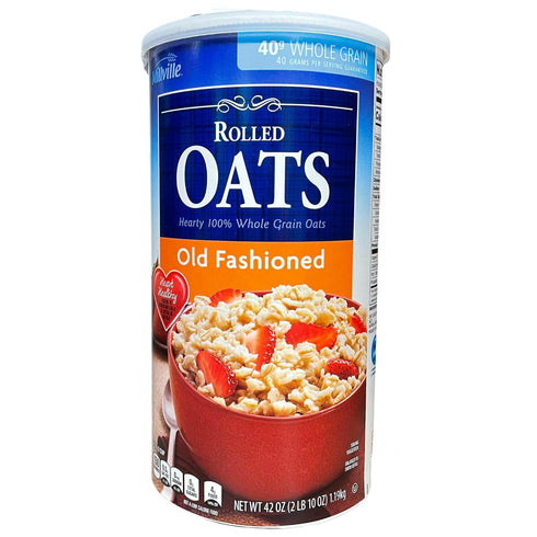 Generic Old Fashioned Rolled Oats, 100% Whole Grain, 42 oz Container(Pack of 2)