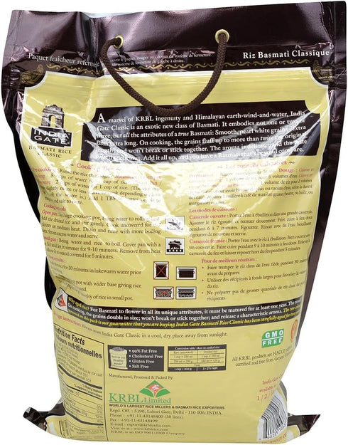 India Gate 10 - White Basmati Rice - Classic, Pound