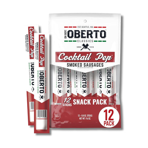 Oberto Classics Cocktail Pep Smoked Sausage, Oh Boy! Oberto Beef & Pork