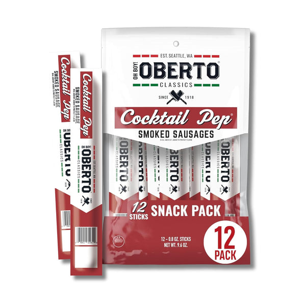 Oberto Classics Cocktail Pep Smoked Sausage, Oh Boy! Oberto Beef & Pork