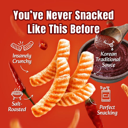 2.64 oz (Pack 20) Nongshim Shrimp Crackers, Gochujang Flavor, Crispy Baked Korean Snack, Bags