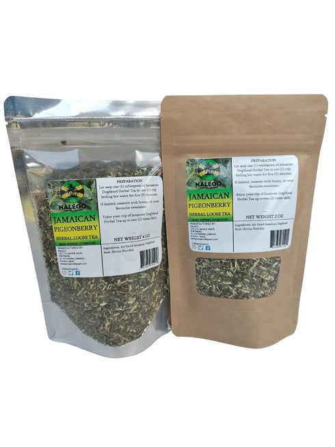 Nalego (4 OZ) Jamaican Dog Blood (Pigeonberry) Herbal Loose Tea - Dogblood Herb, Blood Berry Bush Tea (Wildcrafted)