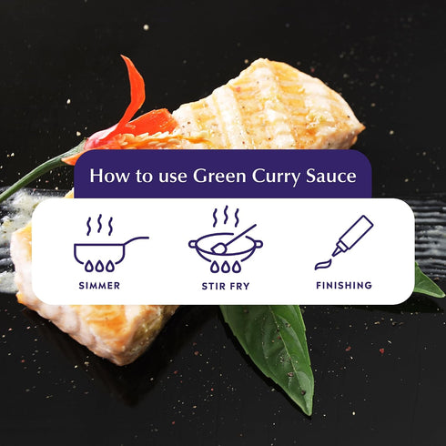 9.8 oz (Pack 2) Watcharees Thai Green Curry Sauce Authentic Thai Flavor Made from Real Green Curry Paste & Coconut