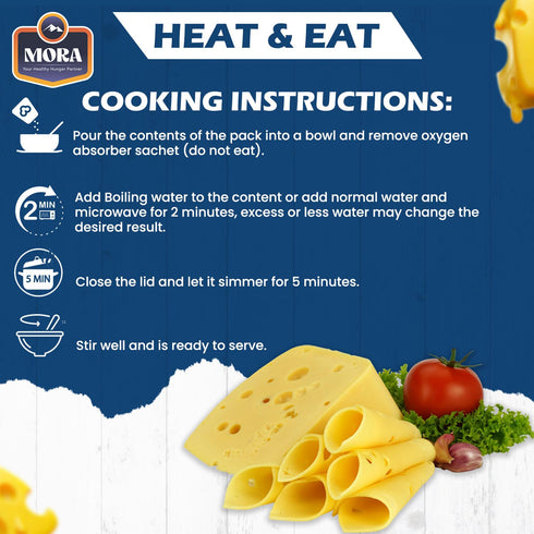 Mora Cheesy Paneer - Ready To Eat Premium Freeze Dried Instant Meal, Microwavable, Effortless Cooking, Gluten-free