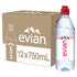 evian Natural Spring Water, 750 ml (25.36 fluid ounce) Water Bottle with