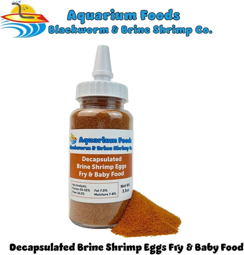 Aquatic Foods Inc. Eggs3.5oz Decapsulated Brine Shrimp Eggs as Fry & Baby Food, Straight to Feeding Non-Hatching Brine