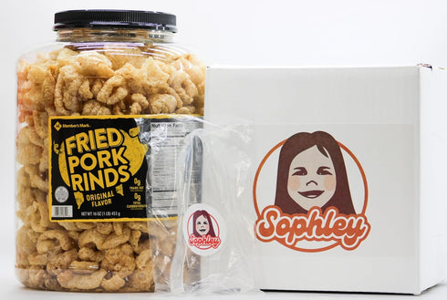 Sophley (16 oz.) Member Mark Original Fried Pork Rinds & a Tong