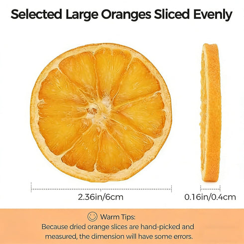 7.05oz/200g,Approx 50 60+ XIHUDE Dried Orange Slices to Slices,Sugar Free Natural Fruit for Cocktails,Christmas