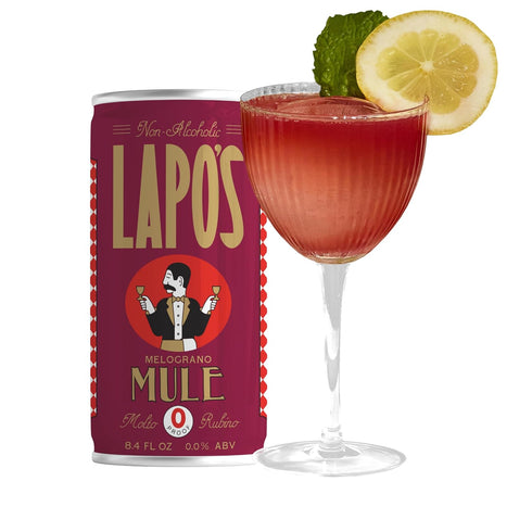 Lapo's Pomegranate Mule, Non Alcoholic Drink & Mocktail, Lemon, Wildflower Honey, Rosemary