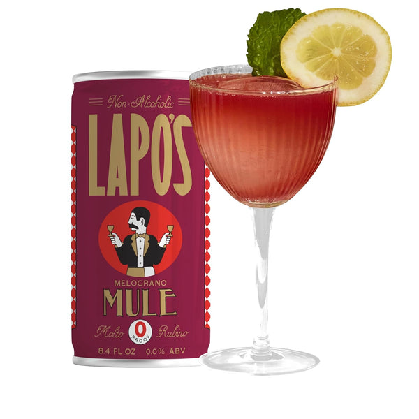 Lapo's Pomegranate Mule, Non Alcoholic Drink & Mocktail, Lemon, Wildflower Honey, Rosemary