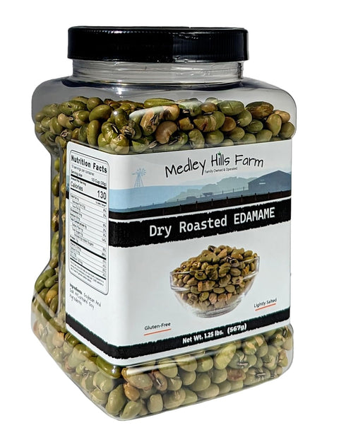 Dry Roasted Edamame by Medley hills farm 1.25 Lbs. in Reusable Container