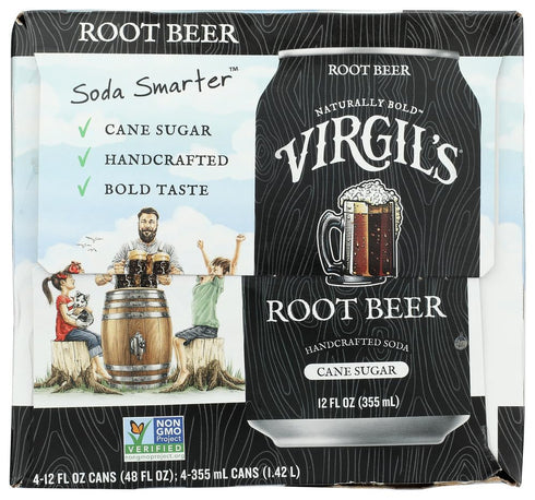 4PK SODA ROOT BEER CANS
