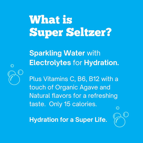 12 Oz, Pack 12 Super Seltzer Sparkling Water with Electrolytes and Vitamins, Grape Naturally Flavored, Fl of cans