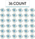 36 Count Global Sugar Art Hydrangea Blossom Sugar Cake Flowers, White with Blue - Wired- by Chef Alan Tetreault