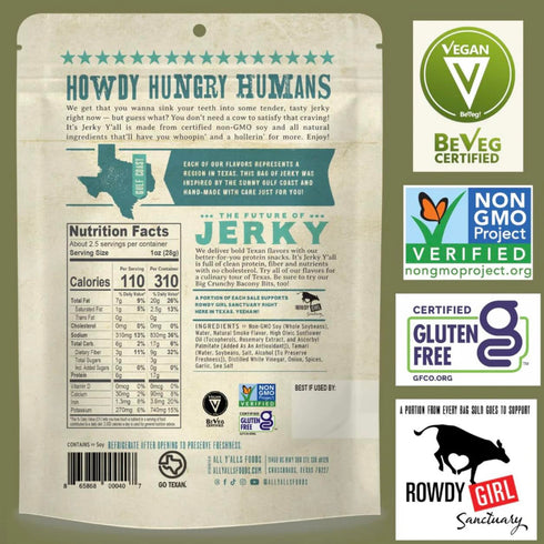 It's Jerky Y'all Plant Based Jerky Variety Pack | Vegan Snacks, Non-GMO, Gluten Free (3 Pack)