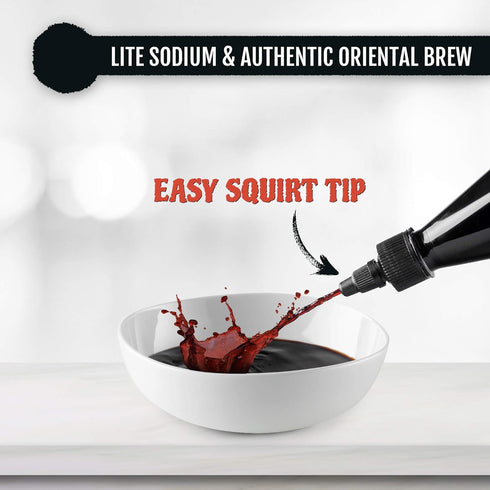 Best of Thailand Japanese Soy Sauce | Lite Dark Soy Sauce, Barrel Aged | 2 Bottles 23.65oz | Authentic Asian Marinade,