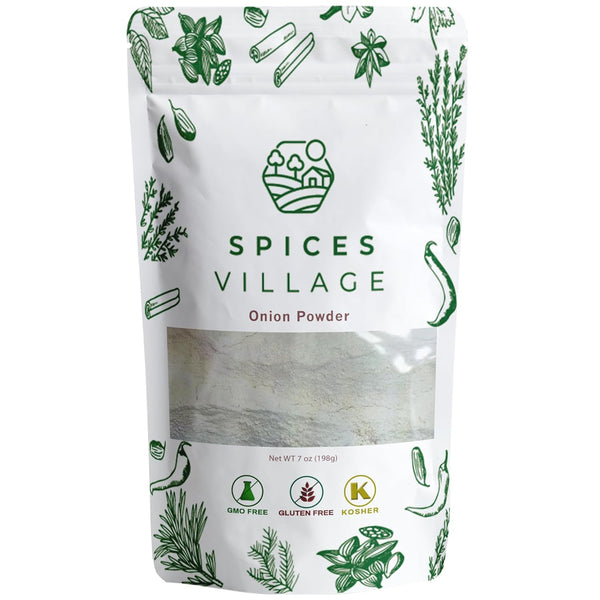 SPICES VILLAGE Premium Onion Powder, 8 oz, Toasted White Onion Powder for
