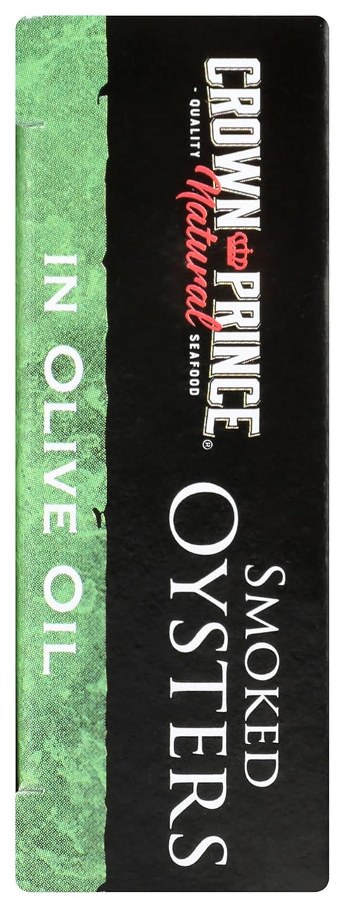 3 Crown Prince Natural Smoked Oysters in Pure Olive Oil, Ounce