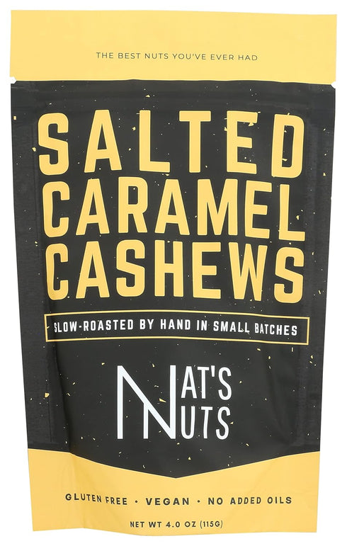 Nat's Nuts , Cashews Salted Caramel, 4 Ounce
