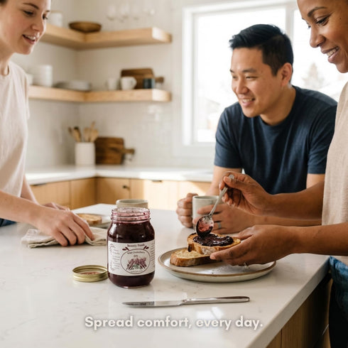 Bounty Foods 22 oz 22oz) Montana Chokecherry Jelly Dessert Breakfast - Essentials Real Fruit Grown & Hand Picked in the