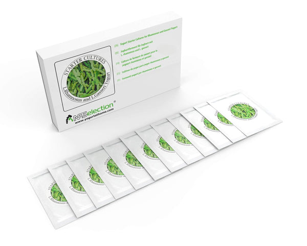 Yogurt Starter Cultures - Pack of 12 Freeze-Dried Sachets for Lactobacillus Rhamnosus