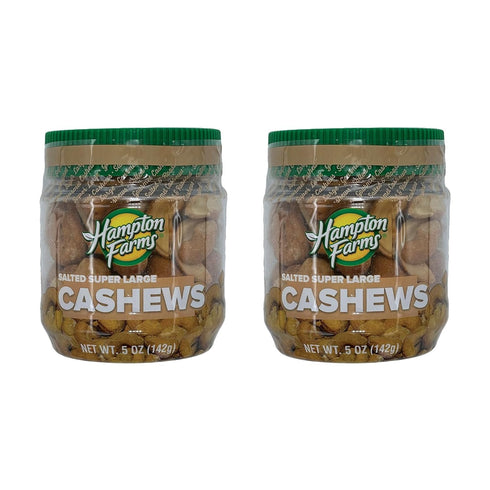Hampton Farms - USA Grown Gourmet Nuts - Salted Jumbo Cashews -