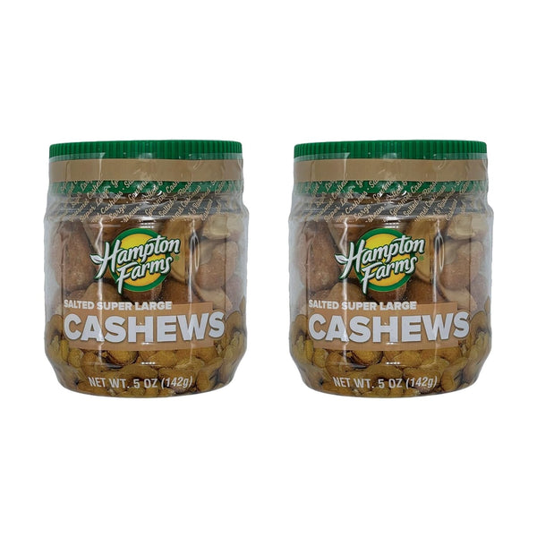 Hampton Farms - USA Grown Gourmet Nuts - Salted Jumbo Cashews -
