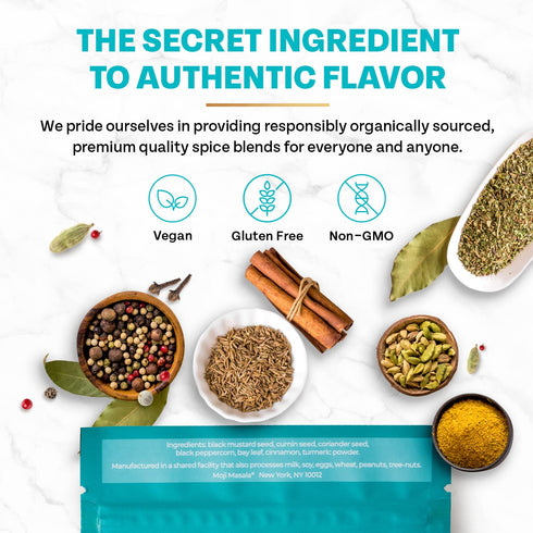 Set 4-Packs 12-16 moji masala Indian Spice Kits Kitchari Masala Spice Blend Spice Mix for Authentic Indian Food at Home