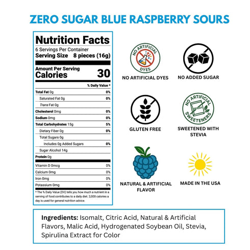 3 Pack Sour Drops | Zero Sugar Sour Candy | Tangerine, Lychee, Blue Raspberry | | No Artificial Dyes or Sweeteners
