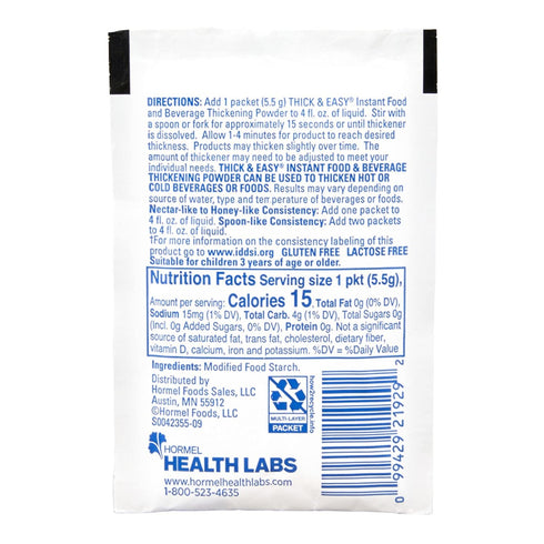 Thick & Easy 5.5 Packet 100 Food & Drink Thickener Unflavored Gram Ct