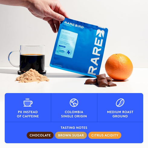 100% 12oz Rarebird Px Coffee Award Winning Specialty Coffee with Paraxanthine | Caffeine Alternative for Clean Energy