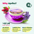 Aprika Life Immunity Booster Decaffeinated Tea Bags - Pure Herbal Immunity Blend, 60 Bags, Lemon Balm, Peppermint,