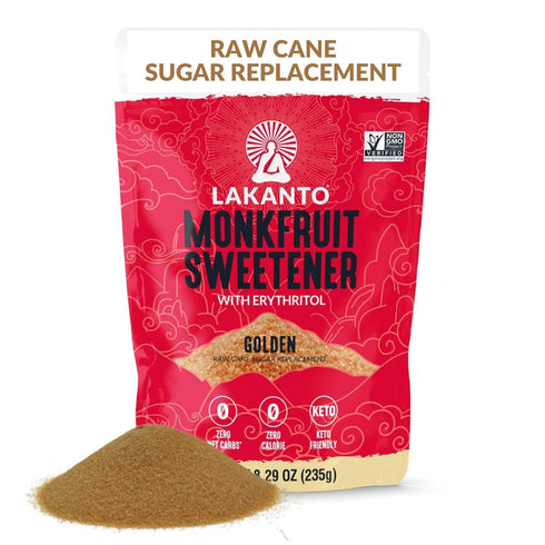Lakanto Golden Monk Fruit Sweetener With Erythritol, Raw Cane Sugar Substitute From
