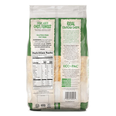 26.4 oz (Pack 1) Packaging Nature's Path Organic Fruit Juice Corn Flakes, of Gluten Free, Non-GMO, Earth Friendly
