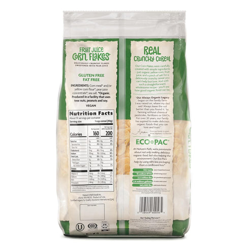 26.4 oz (Pack 6), Packaging Nature's Path Organic Fruit Juice Sweetened Corn Flakes Cereal, of Gluten Free, Non-GMO